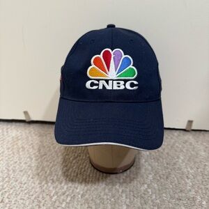 CNBC Financial News Wall Street American Flag Navy Blue Cap Hat